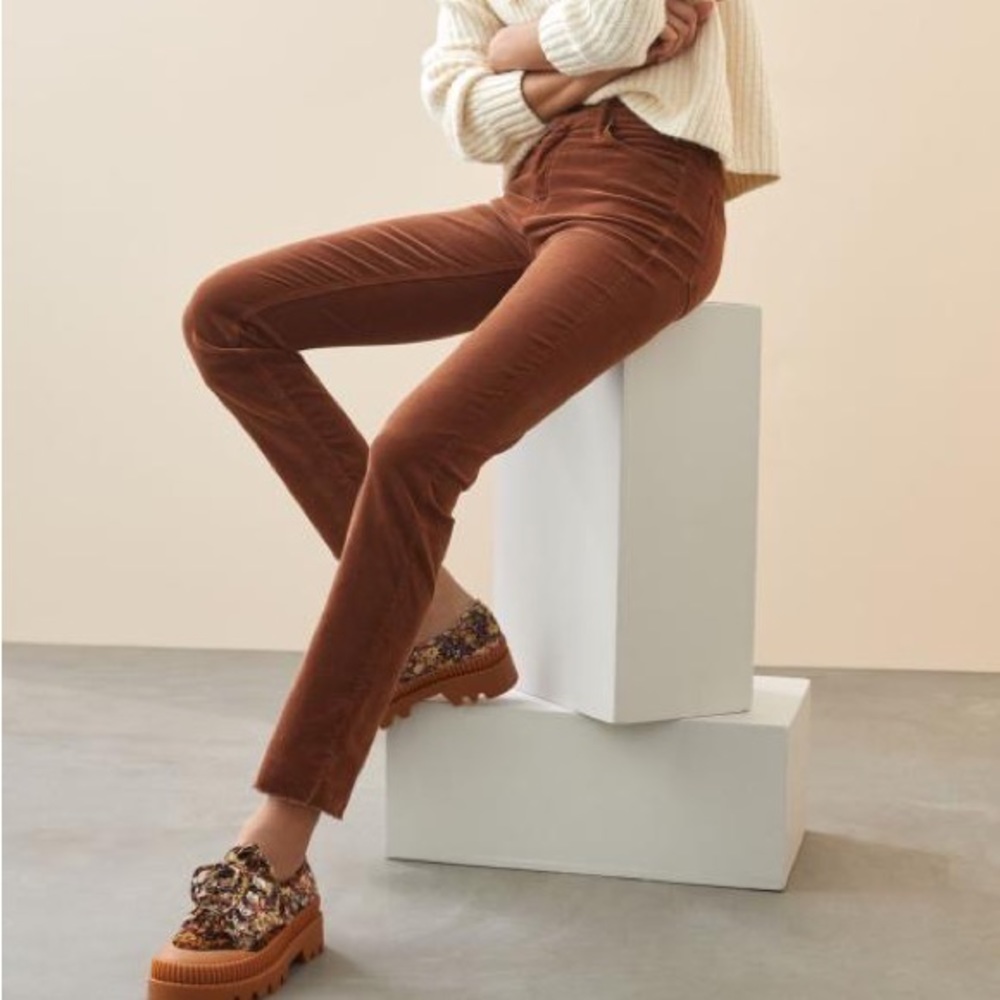 MOTHER Mid-Rise Dazzler Straight Jeans in Bronze size 26